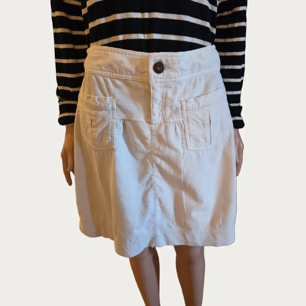 Athleta Cream Cordoroy Cordoba Mini Skirt, 8T